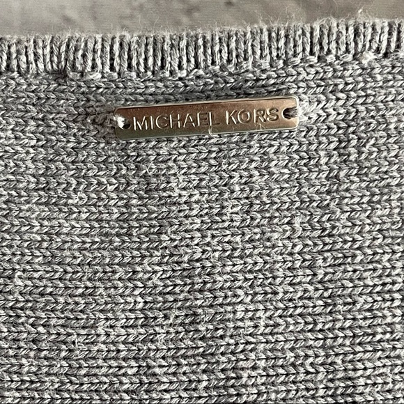 BY MICHAEL KORS GREY TUNIC SWEATER WITH ZIPPER ACCENT XL - Picture 5 of 8